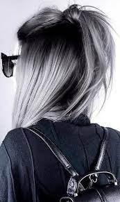 Synthetische haar kurze bob perucke schwarz grau lila ombre haar. 28 Beeindruckendes Silbergraues Ombre Fur Kurzes Haar Das Sie In Den Mittelpunkt Stellt Silver Hair Color Grey Ombre Hair Silver Ombre Hair