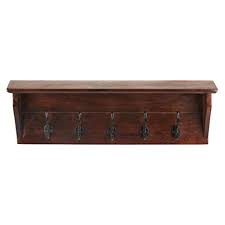 Rustic design adds unique beauty: Rustic Wall Mounted Coat Rack With Shelf Heavy Duty 28 Entryway Shelf With Hooks Solid Mango Wood Cast Iron Hooks Walnut Finish Farmhouse Goals