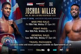 Jeison rosario (wbc silver world super welterweight title) Joshua V Miller Ticket Information How Where To Watch Boxing News 24