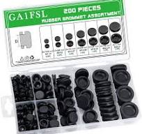 200-tlg. Kabeldurchführung Gummi Blindstopfen Gummitülle Schwarz  Karosseriestopfen Gummistopfen für Kabelschutz, Boot, Auto Karosserie,  Wohnmobil, ...