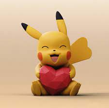 Pikachu Figure 3d Pokemon 3d Printed Figure 4 Different Models Pokemon Figures Pokemon Pikachu Figurines 3d Printed Pokemon Pikachu Prints