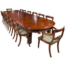 Vintage Victorian Mahogany Dining Table With 14 Chairs 1stdibs Com Mahogany Dining Table Dining Table Chairs Dining Table