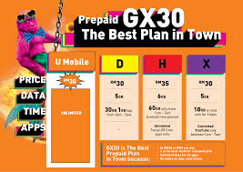 Besides being cheaper than their postpaid counterparts, prepaid phone plans are excellent options for emergency phones for children or seniors. U Mobile Gx50 Roaming Is U Mobile Giler Unlimited Gx68 Postpaid Plan Capped At 50gb