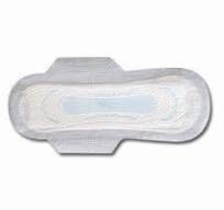 Sanitary Napkin with Dry Weave Top Sheet and Super Absorbent Gel Core