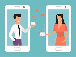 Online Romantic Communication Application Service for Sending Love Message,  Meeting, Dating for Relationship Vector Stock Vector - Illustration of  modern, envelope: 170269465