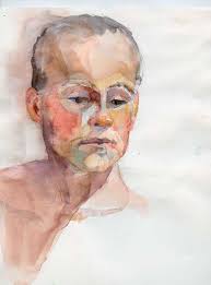 Painting a watercolor portrait from life when you only have a few minutes  to collect yourself