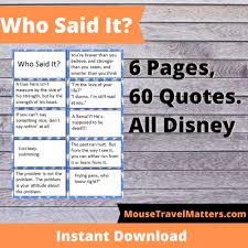 Buzzfeed staff can you beat your friends at this quiz? Disney Who Said It Game Disney Travel Game Instant Download Mouse Travel Matters