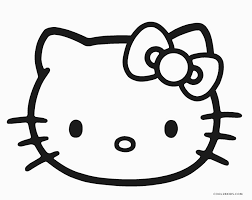 Print coloring of hello kitty and free drawings. Hello Kitty Face Coloring Pages Novocom Top