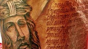 Kevin durant recently inked his back with maryland and two hands that read 35 for his number. Kevin Durant S Giant Back Tattoo Features Jesus Angel And Bible Verse But No Misspellings According To Him Photo Nesn Com
