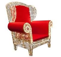 Indoor Outdoor Commercial Shopping Mall Throne Decorations Chair Motif  Lights