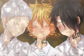 Emma x ray x norman fanart : Spoilerless Original Fanart Norman Emma Ray Taking A Nap Thepromisedneverland