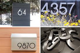 The tall home address numbers are easy to apply decal or can be on a house number plaque. Modern House Numbers Giveaway