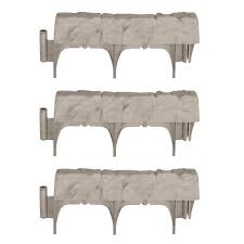 Lawn edging comes in a variety of materials like natural stone, including fieldstone and flagstone. Suncast Cplbse10tg Landscape Design Border Decorative Natural Rock Stone Edging 3 Pack Target