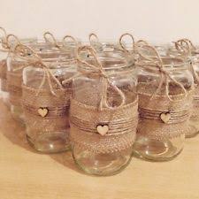 A great gift with a personal touch. X12 Wedding Decorations Hessian Twine Heart Jam Jars Rustic Country Shabby Chic Rustic Wedding Decor Wedding Jars Jar