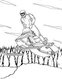 Du vill helt utan problem. Snowmobile Skidoo Transportation Printable Coloring Pages