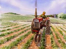 On The Verdant Highway Agricultural Illustration Farm Prints Farm Art Farm Paintings