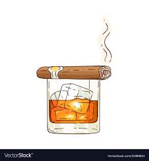 Whiskey Or Rum Glass Sketch Icon Vector Image On Menu Illustration Cover Art Design