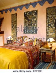 Download Bed Hangings Yellow Silk Bed Set Multicolored Embroidered Consisting Of A Bedspread Back Wall Mattress Covers Lambskin And Curtains Lined With Coarse Linen Anonymous Kanton C 1760 C 1770 Silk Linen PSD Mockup Templates