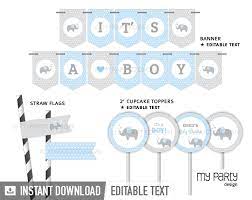 8 printable elephant baby shower games party pack, printable baby shower games bundle 0102 sparkleprintable 5 out of 5 stars (1,189) sale. Elephant Boy Baby Shower Printables My Party Design