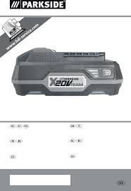 Battery & charger sold separately. Bedienungsanleitung Parkside Pap 20 A1 124 Seiten