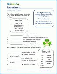 Maybe you would like to learn more about one of these? Adverb Phrases Worksheets K5 Learning