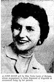 Kaysville Rotary Club, February 28, 1957. Harold Gailey, Alice Bonnemort,  Ernest Little, Adelia Hall "Dee" Rushforth.