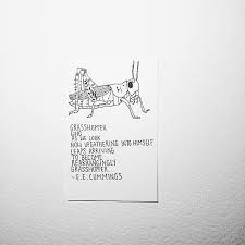 The Grasshopper By E E Cummings Words Illustration Poems