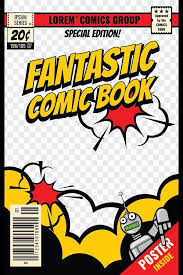 Comic Book Cover Vector Template 891186 Illustrations Design Bundles Book Cover Template Blank Comic Book Comic Book Frames