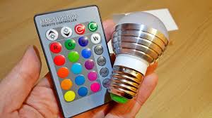 Rgb Ir Remote Control Led Bulb 16 Color Youtube