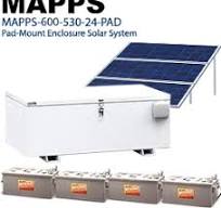 600 Watt 24VDC 530Ahr Pad-Mounted Solar Panel System