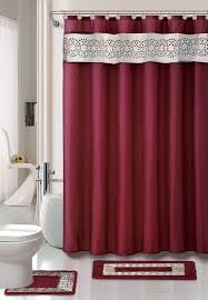 Home Dynamix Designer Bath Shower Curtain And Bath Rug Set Db15n 201 Nancy Burgundy Shower Curtain Sets Bath D Cor Accents