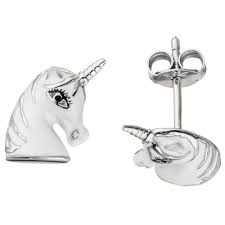 0,66 zoll oder 1,7 cm pro ohrring Kinder Ohrstecker Einhorn 925 Sterling Silber Ohrringe Kinderohrringe