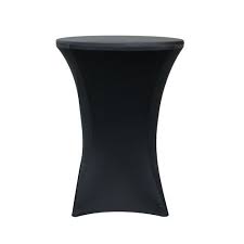 32 Inch Highboy Cocktail Round Stretch Spandex Table Cover Black Table Covers Fitted Table Cover Chair Covers