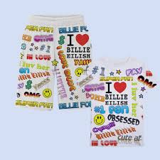 Billie Eilish X Freak City Super Fan All Over Print T Shirt Shorts Set Digital Album Giftryapp T Shirt And Shorts Billie Billie Eilish Merch