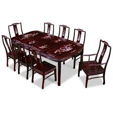 rosewood mother of pearl inlay dining set