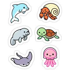 Touch device users, explore by touch or with swipe gestures. Beach Animal Sticker Pack Sticker Preppy Stickers Cute Stickers Print Stickers