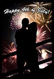 Happy independence day with the statue of liberty and fireworks. 4th Of July Animations Gifs