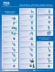 Preliminary the following procedures are to be used by referees or scorers assigned to the match. Fivb Volleyball Hand Signal Poster 2015 2016 Pdf F 9 20 Reaching Beyond The Net End Of Set Or Match Relevant Rules 6 2 6 3 Relevant Rules 11 4 1 Course Hero