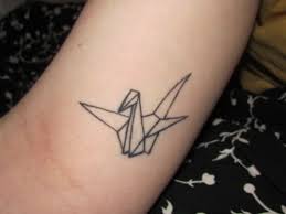 Paper Crane Tattoo On Tumblr Paper Crane Tattoo Crane Tattoo Tattoos