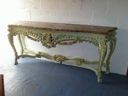 Impressive French Rococo Style Console Of Serpentine Form With Marble Top Supported By Cabriole Legged Fr Consoles Interieur Ancien Mobilier De Salon