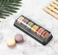 Disposable Plastic Packaging Box for Macarons Available in 3/6/12-grid  Biscuit Tray With Lid Made of Transparent PET Container