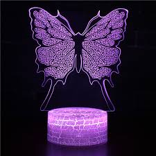 2019 Butterfly Night Light 3d Illusion Lamp Three Pattern And Change Led Nightlight With Remote Control For Kids Gifts For Boys From Juliedeng 13 06 Dhgate Com