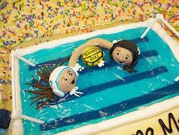 Sugarlips Blog The Latest Licks Water Volleyball Water Polo Team Pool Cake