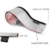 Heat Shroud Aluminized Sleeving Heat Shield Fuel Line Wire Heat Sleeve 1 ID  X 10FT