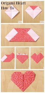 Unfold, then make another fold, taking the left tip over to the right one, and crease. Origami Heart How To Easy Origami Heart Origami Love Origami Cards
