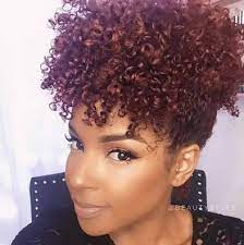 High Puff With Bangs Natural Hair Styles Hair Styles Natural Hair Inspiration