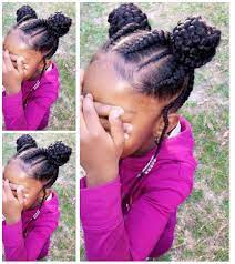 29 Braided Cornrows With Buns For Little Black Girls Afrocosmopolitan Kids Braided Hairstyles Kids Hairstyles Girls Hairstyles Braids