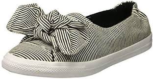 Black And White Striped Converse Converse Women S Knot Striped Chambray Slip On Sneaker Slip On Sneaker Sneakers Fashion Sneakers