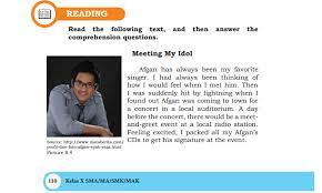Maybe you would like to learn more about one of these? Pembahasan Soal B Inggris Chapter 8 My Idol Page 111 Kelas 10 Saifullah Id