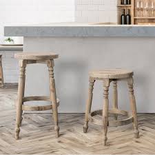 Henson Solid Wood Bar Counter Stool Bar Stools Counter Stools Backless Bar Stools